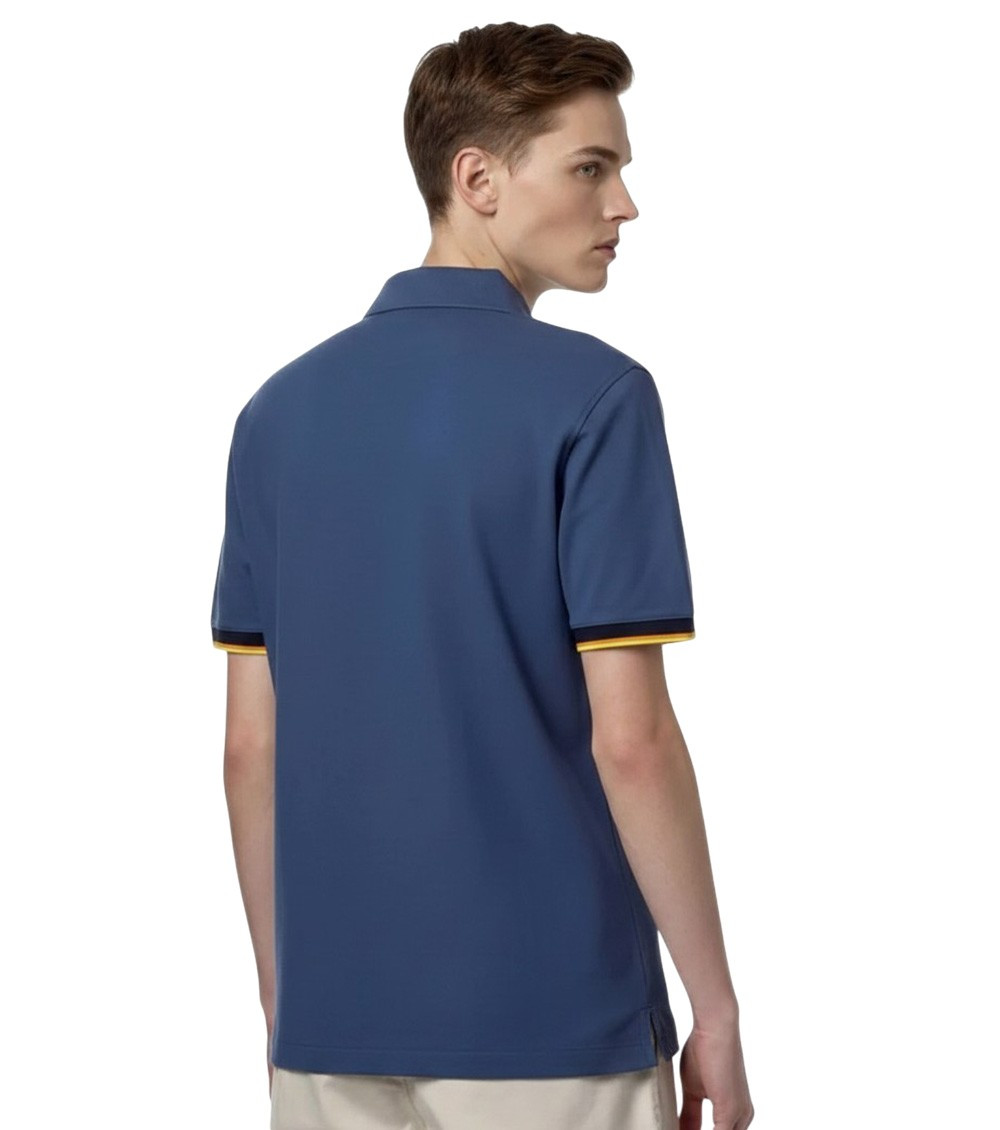 Blue Shirt Collar Polo