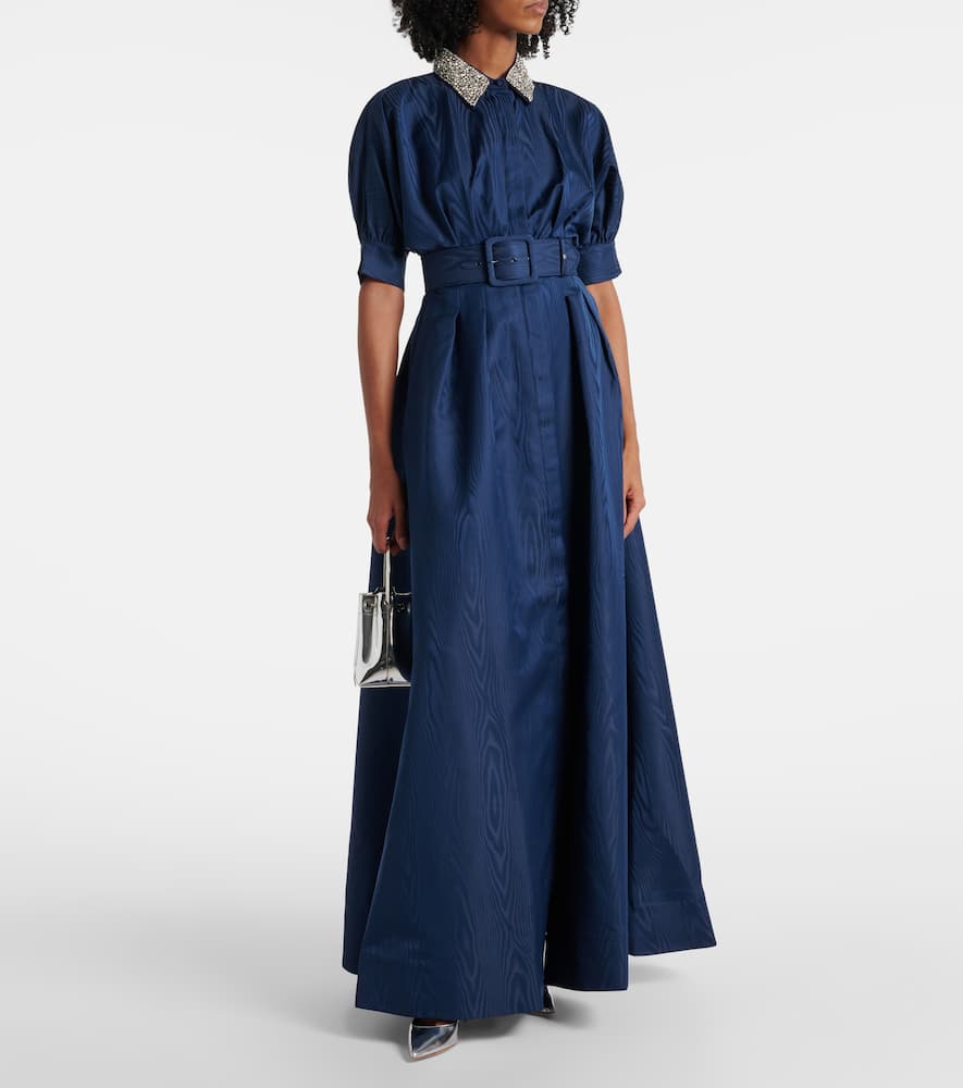Cielo beaded silk shirt dress