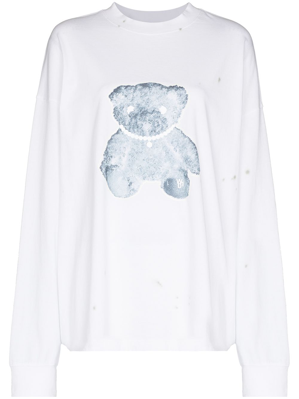 Teddy Bear cotton sweatshirt - White