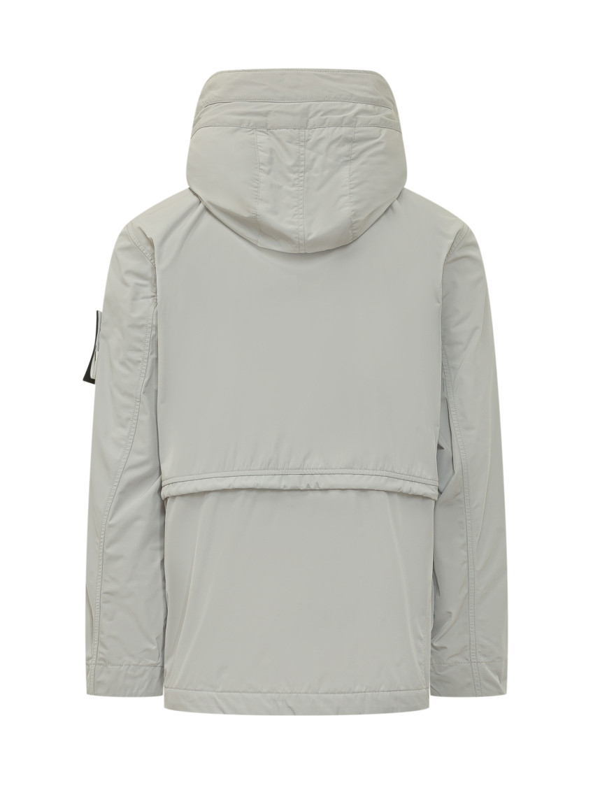 Grey Solid Hood Jacket