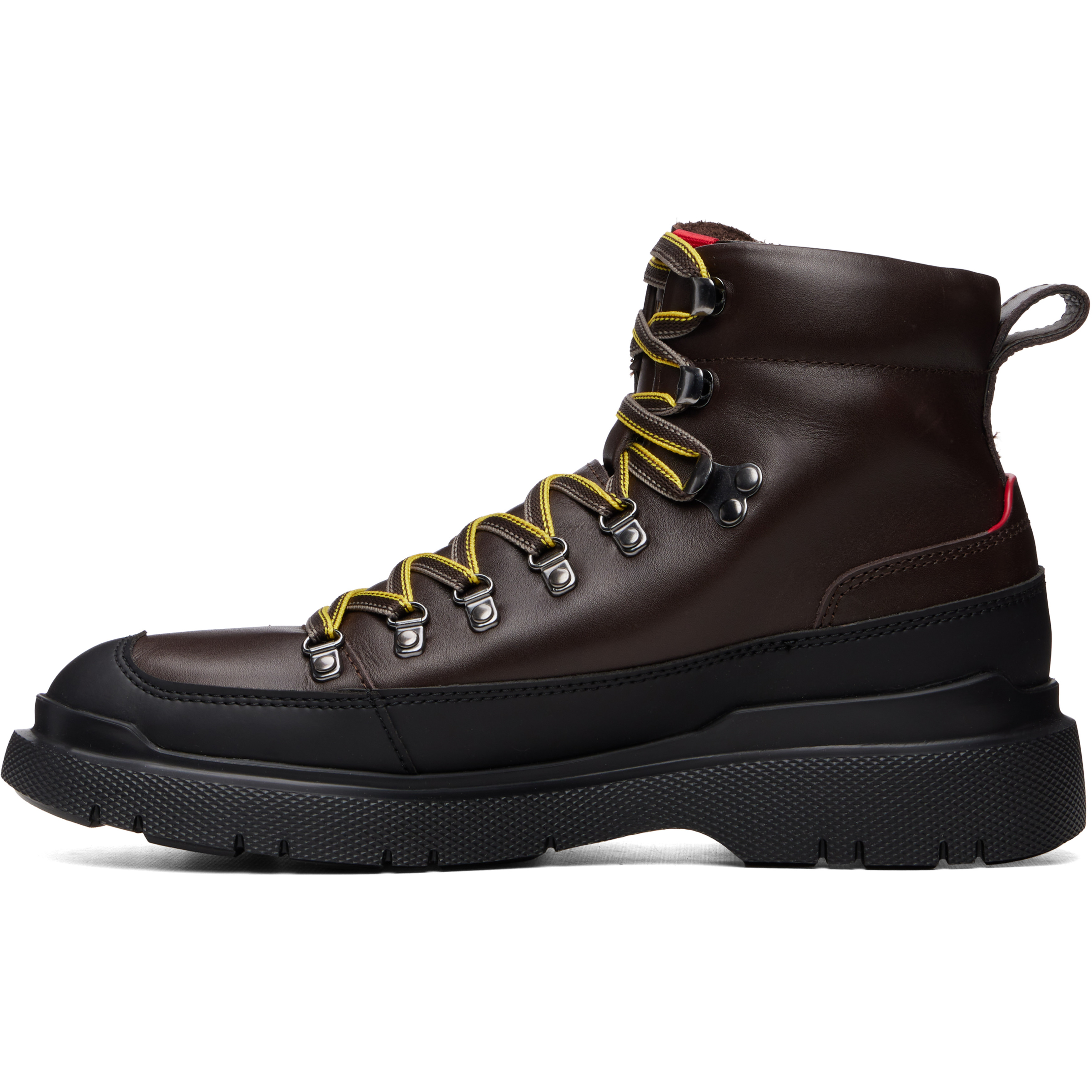Brown Hiking-Style Leather Boots