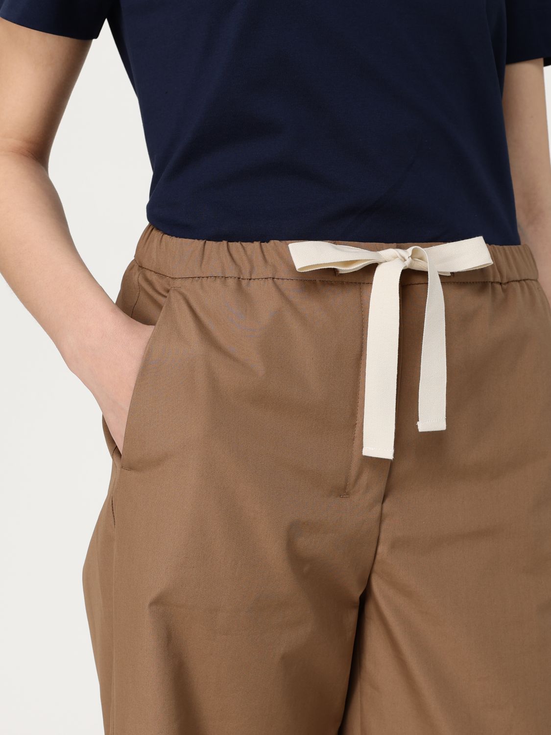 'S Max Mara paperbag-waist trousers - Brown
