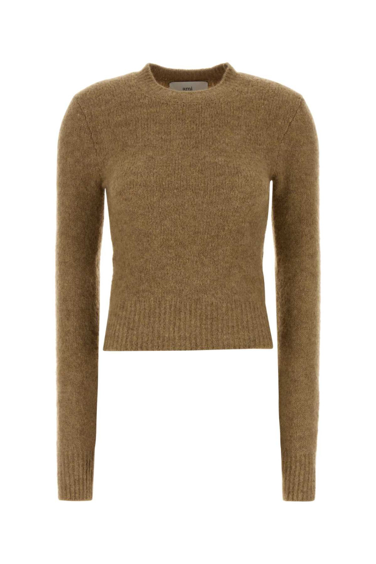 Ami Paris - alpaca blend crew neck knit sweater
