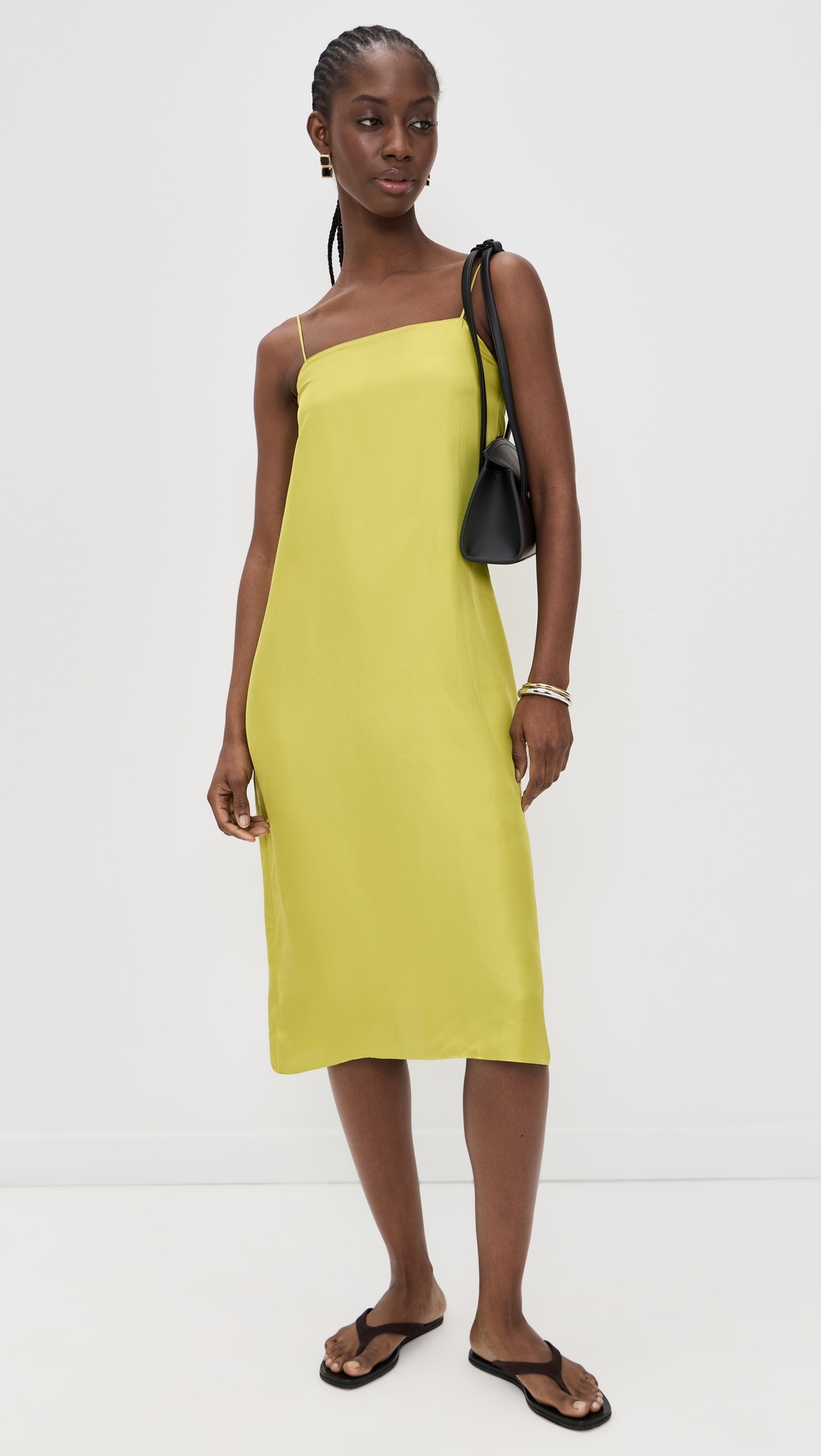 Everyday Silk Dress Chartreuse