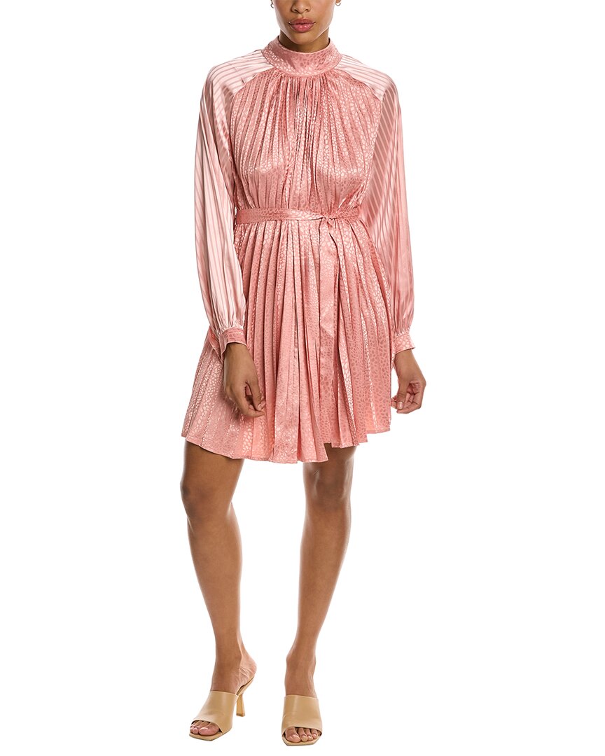Accordion Pleated Mini Dress