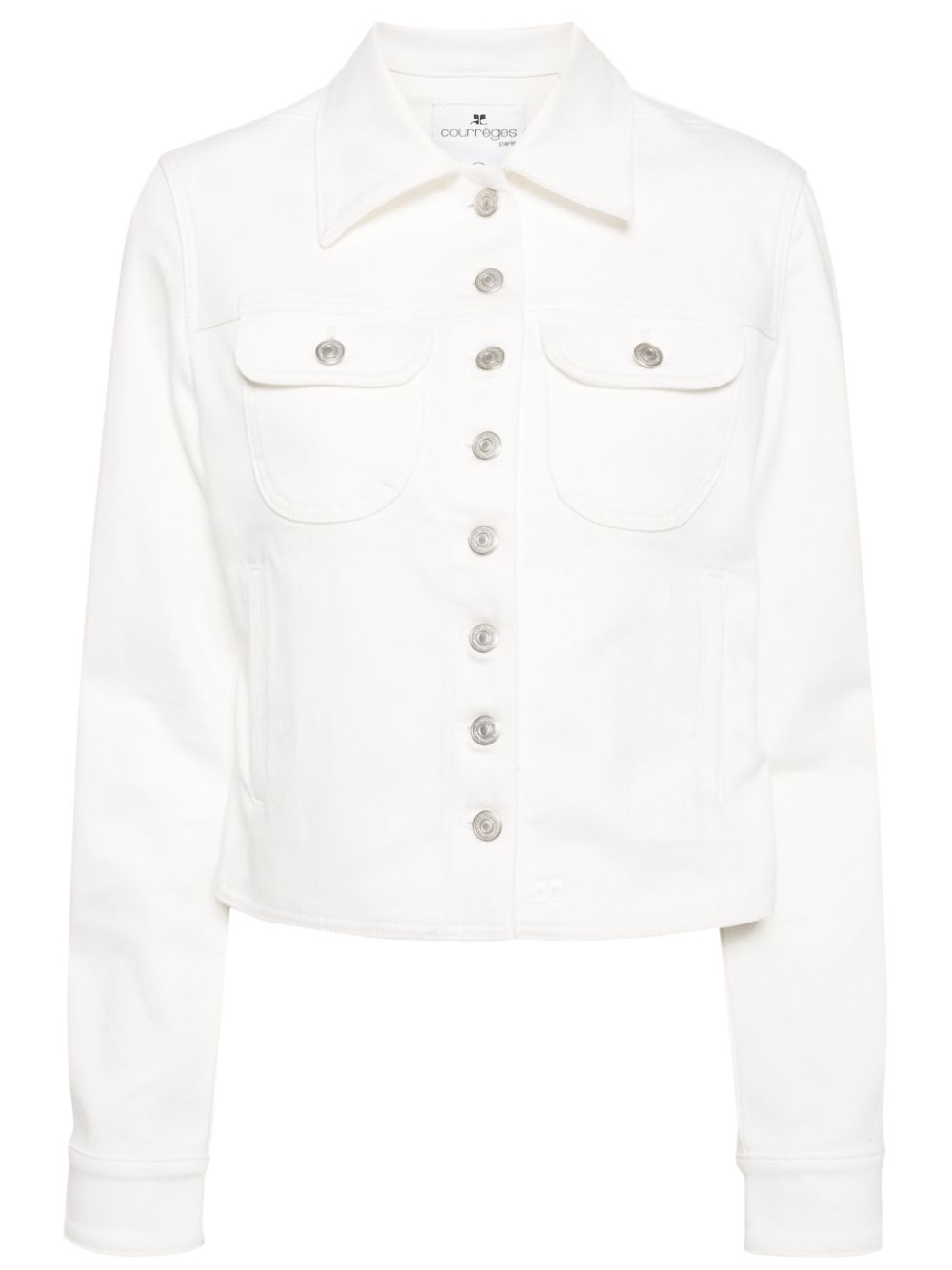 Long-sleeve denim jacket - White