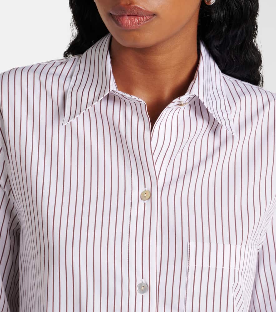 Striped cotton poplin shirt