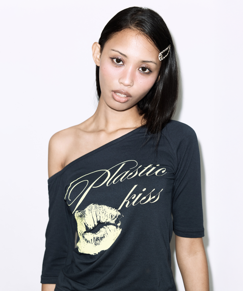 Plastic Kiss One-Shoulder Top F26QB051