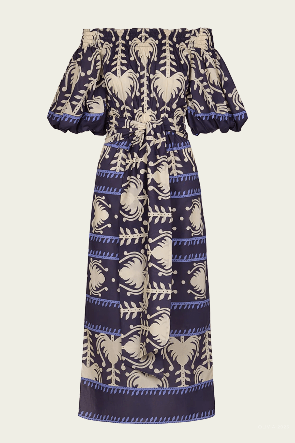 Harbor Hues Dress in Navy Ecru