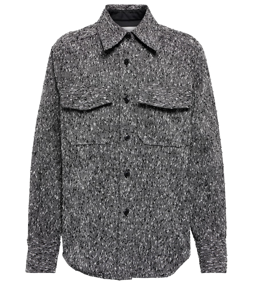 Bouclé utility shirt