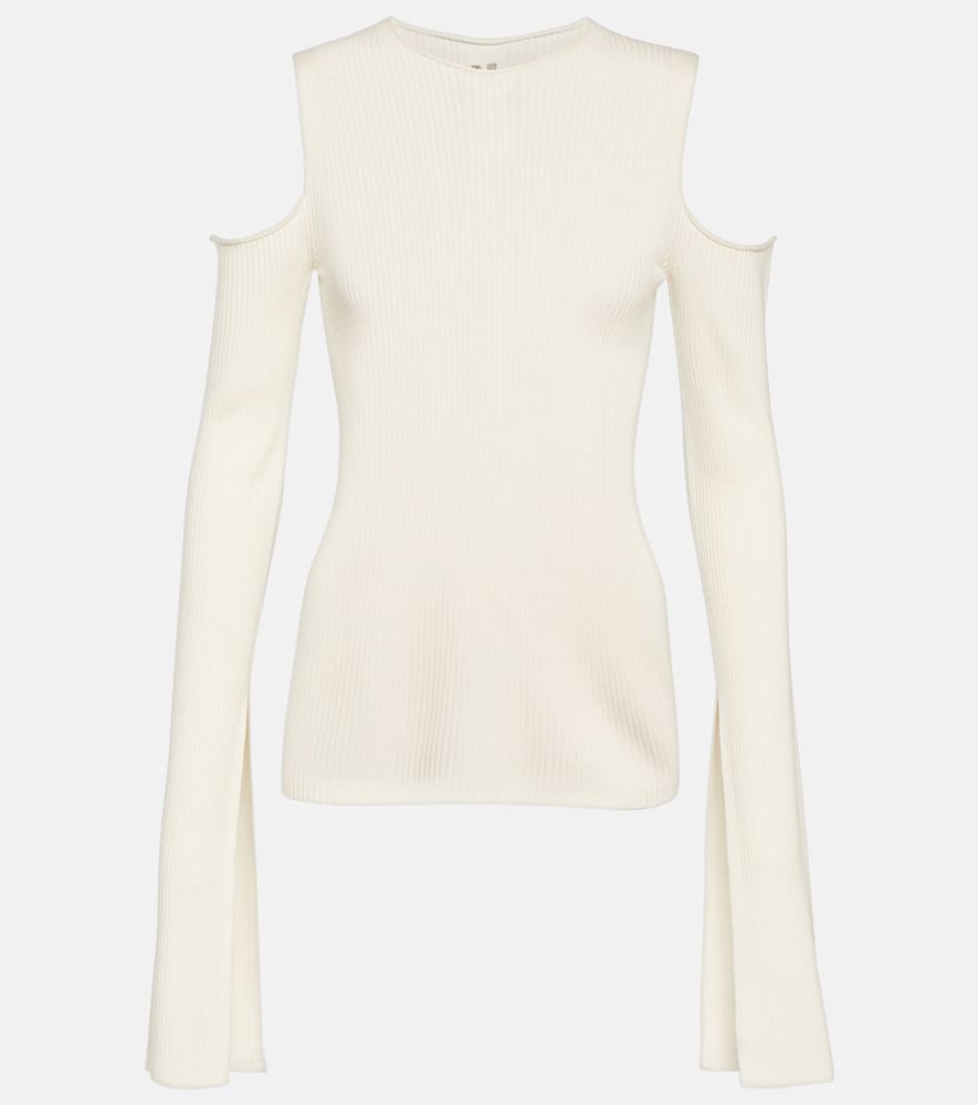 Cutout virgin wool top