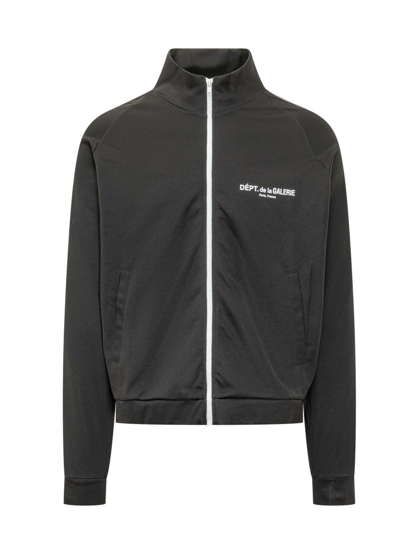 Black Mock Collar Sweatshirt