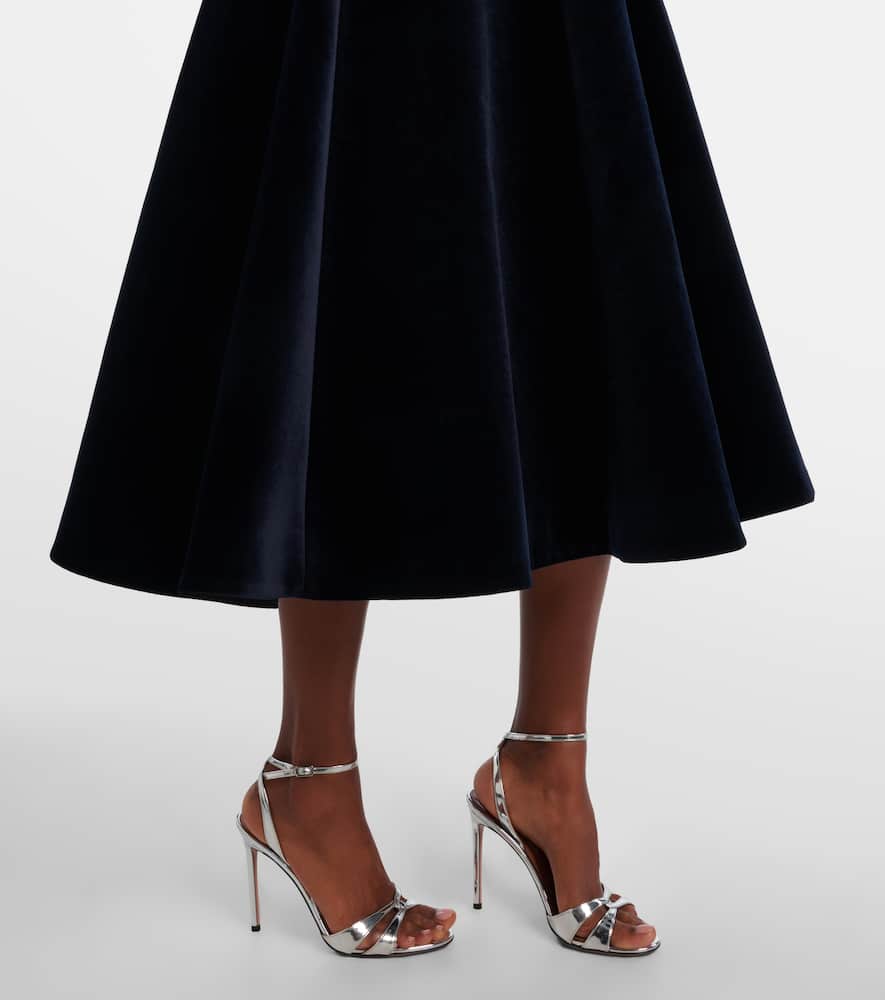 Camilla cotton velvet midi dress