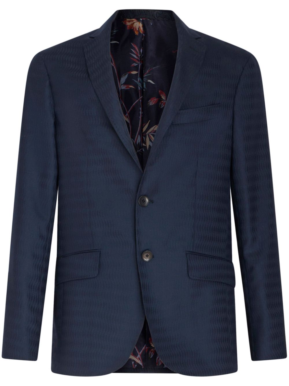 Jacquard wool blazer - Blue