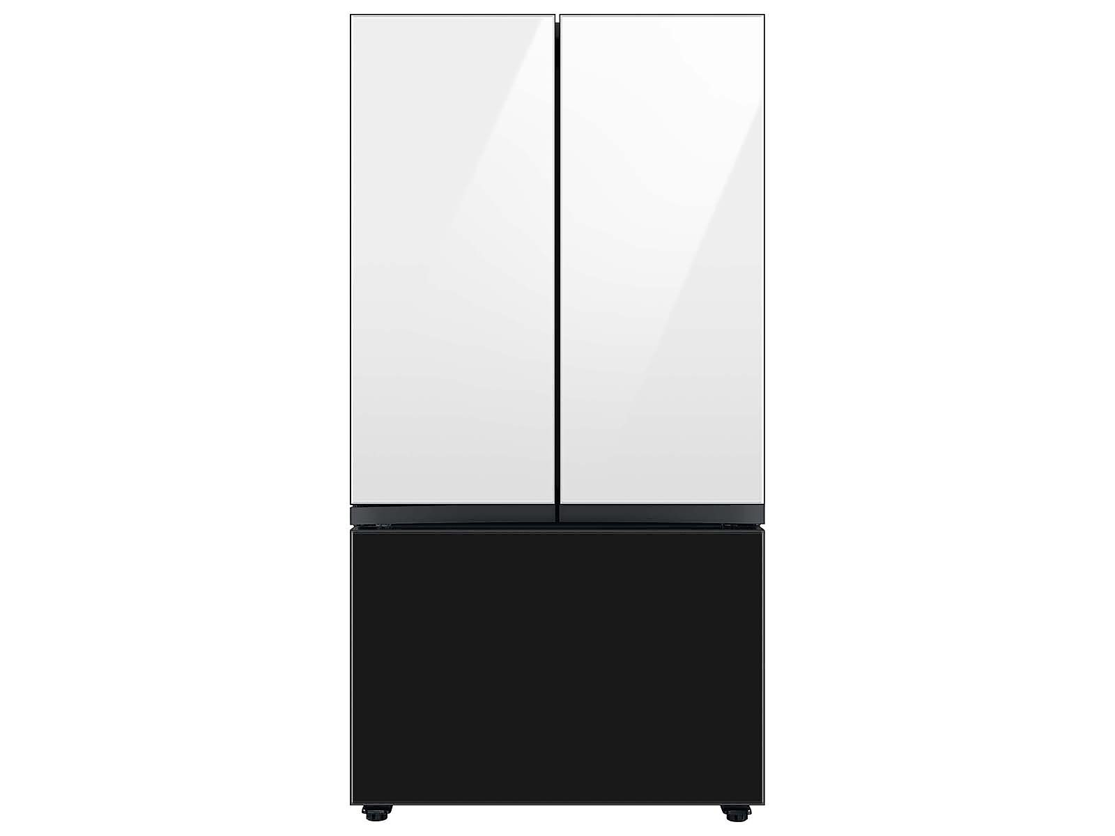 Bespoke 3-Door French Door Refrigerator Panel in White Glass - Top Panel(RA-F18DU312/AA)