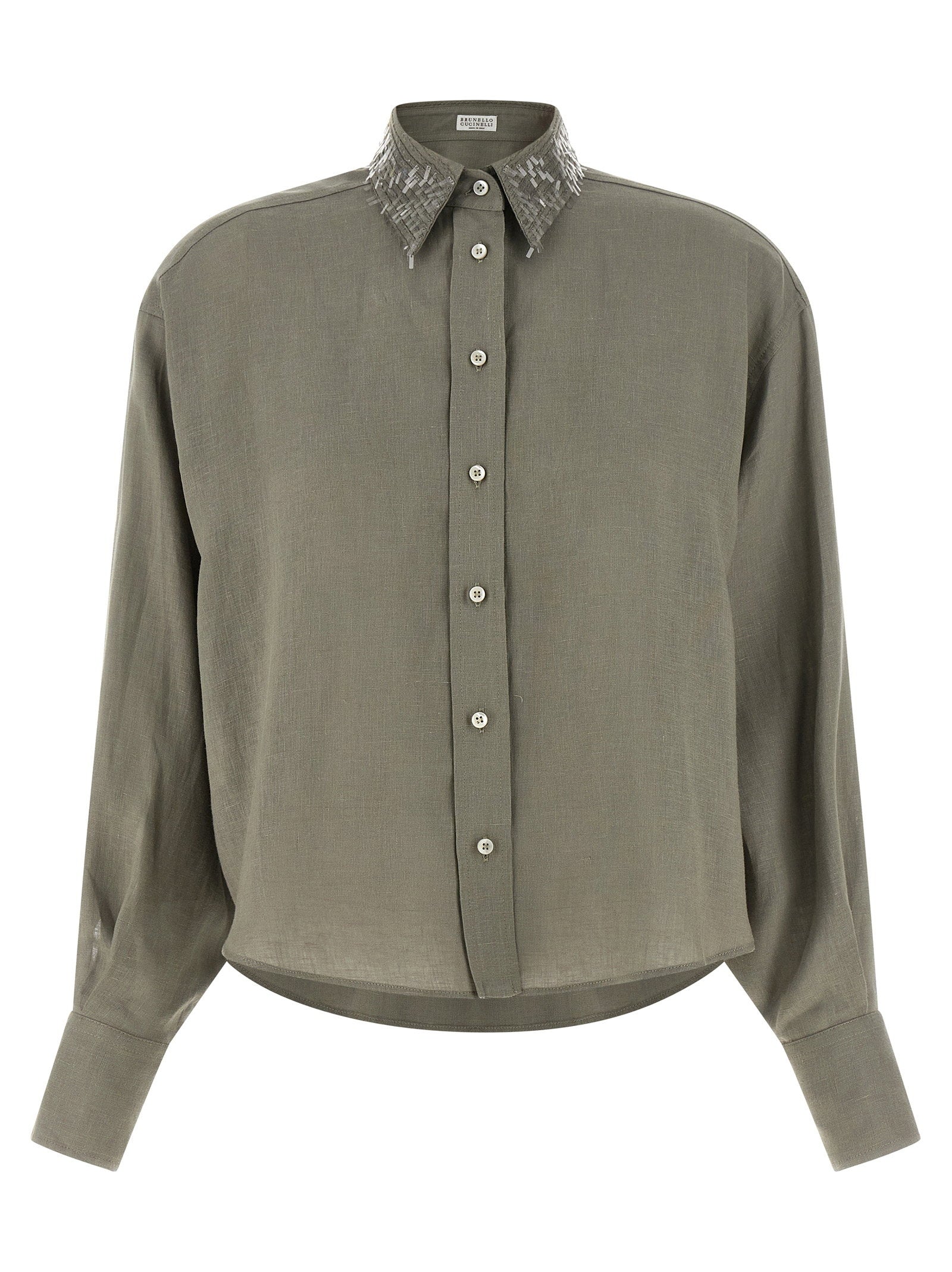 Sequin Collar Shirt