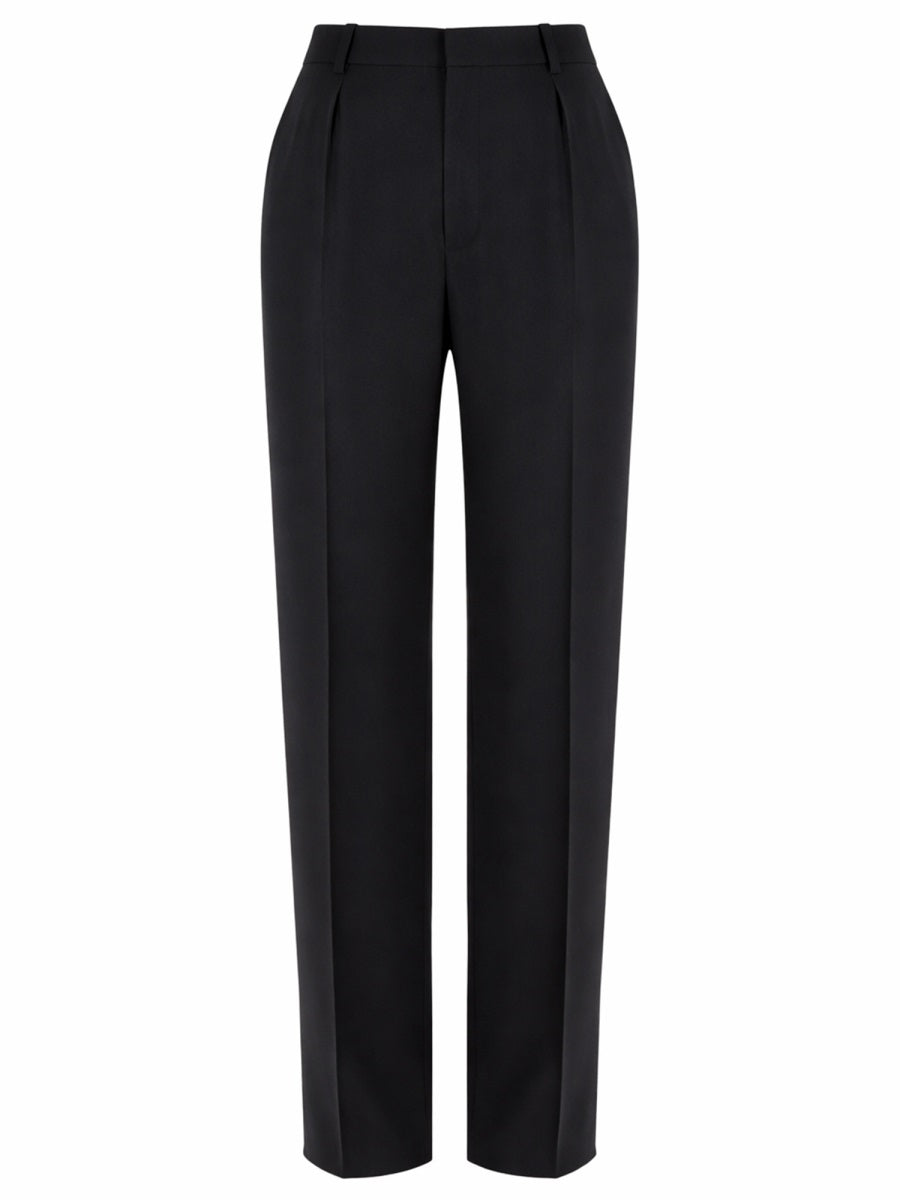 Elegant Wool Blend Trousers for Women - FW25