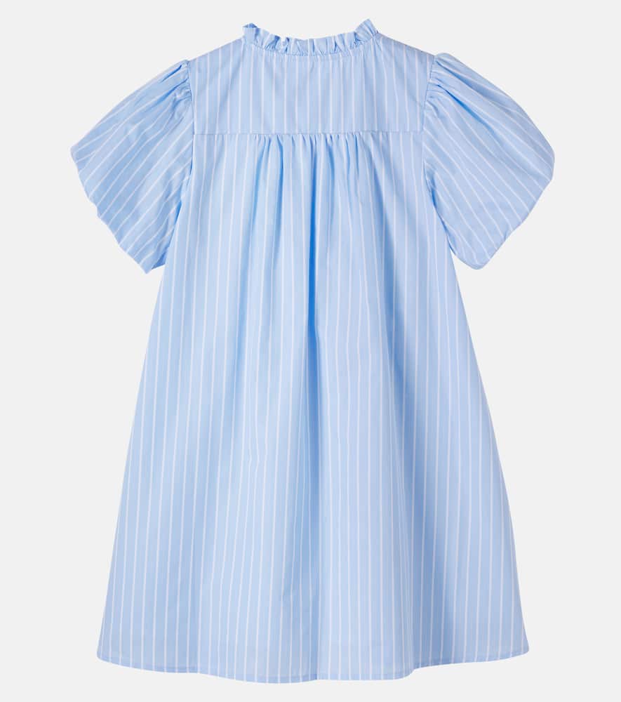 Ficus smocked striped cotton dress