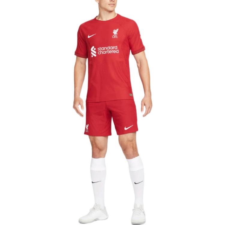 Men's Alphabet Printing Short Sleeve Soccer/Football Jersey 2022/23 Season Liverpool Player Edition Deep Red