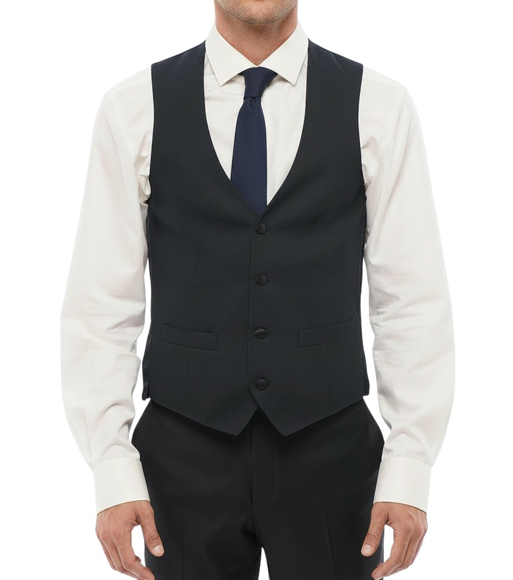 Blue Four Button Waistcoat