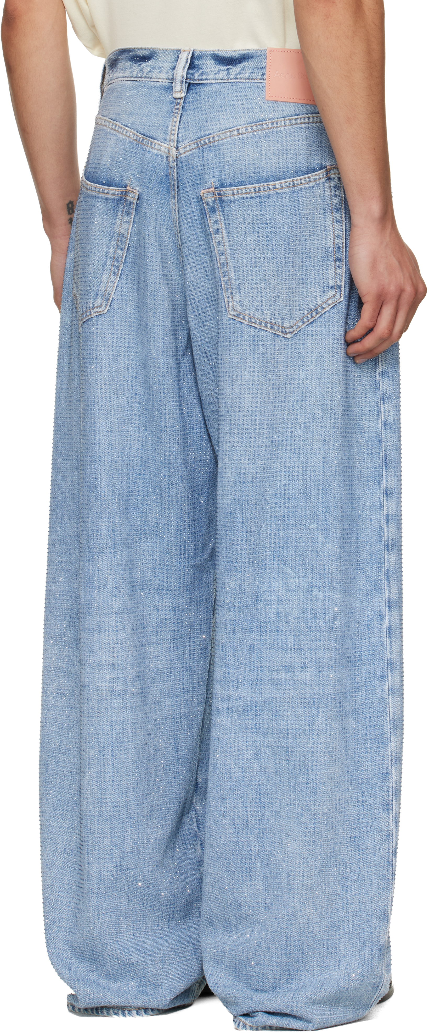 Blue Loose Rhinestone 2023 Jeans