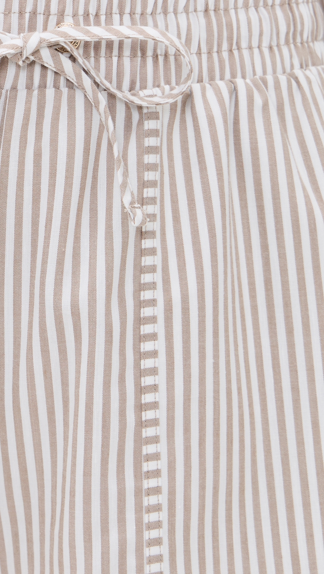 Splendid x Cella Jane Poplin Stripe Shorts Wood/White