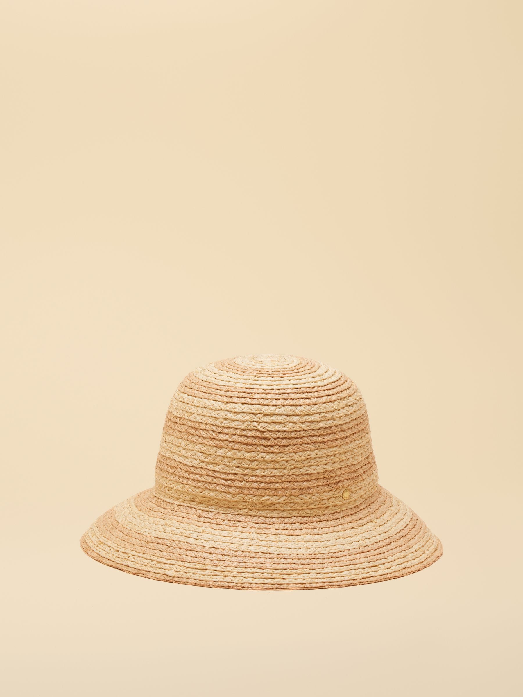 Albany Neutral Stripe Cloche Hat
