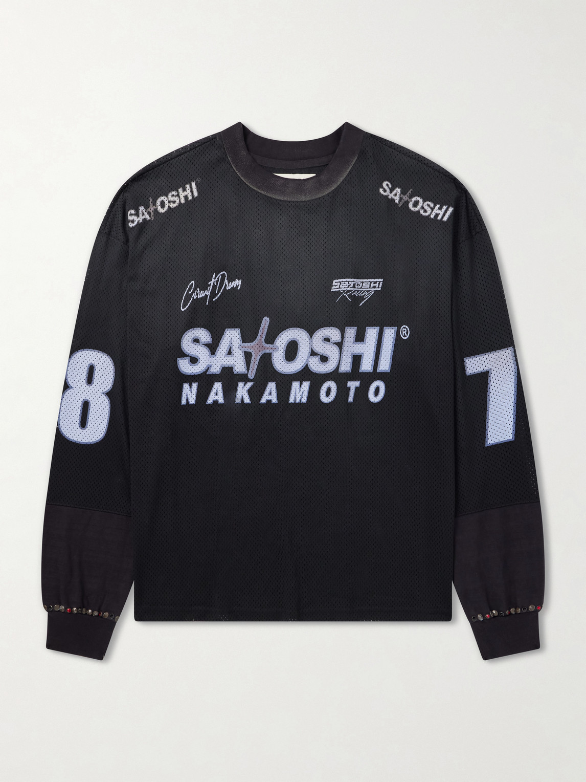 Moto Logo-Print Mesh T-Shirt