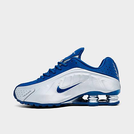 Men's Shox R4 Casual Shoes in Court Blue/White/Metallic Silver