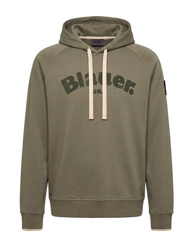 Man Sweatshirt Military green Size 3XL Cotton, Polyester