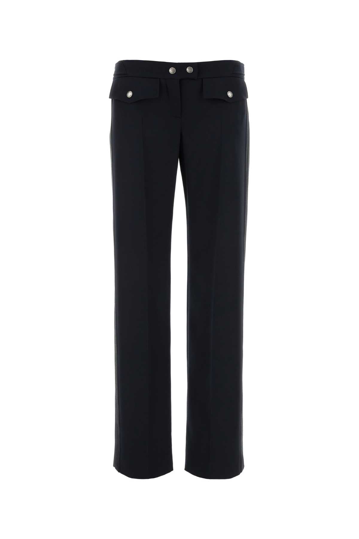 Wool Trousers — Navy