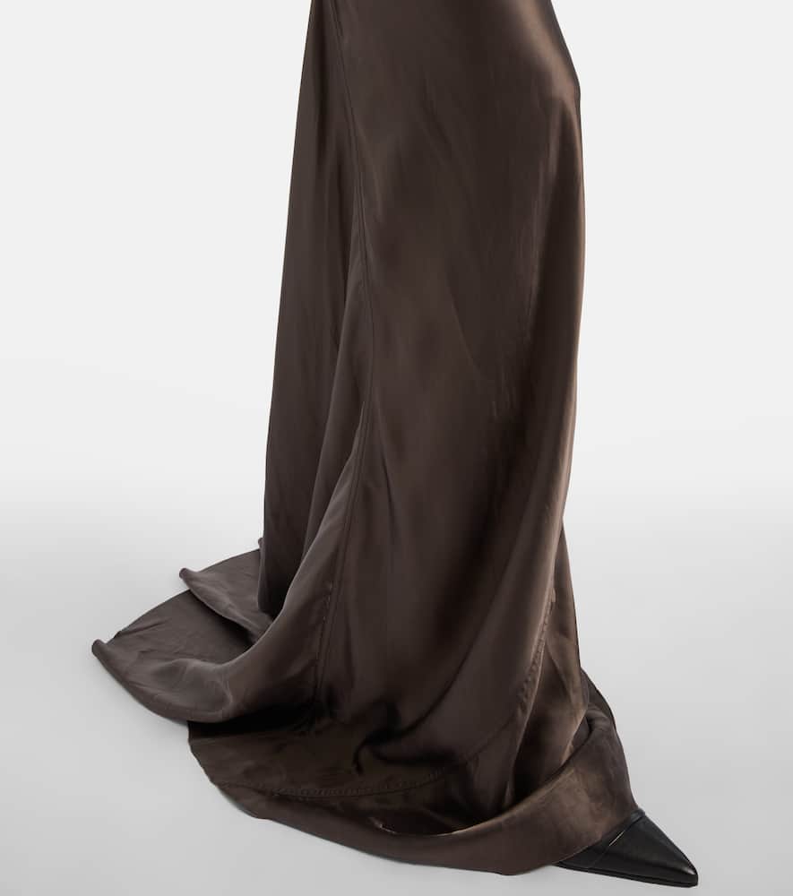 Satin maxi skirt