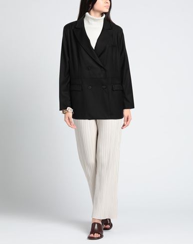 Woman Blazer Black Size 10 Polyester, Viscose, Elastic fibres