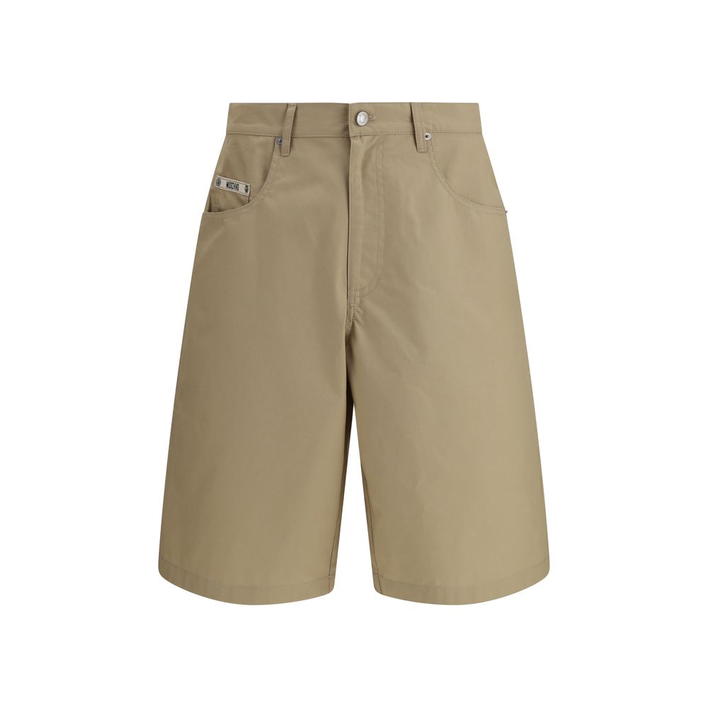Cotton Bermuda Shorts — Beige