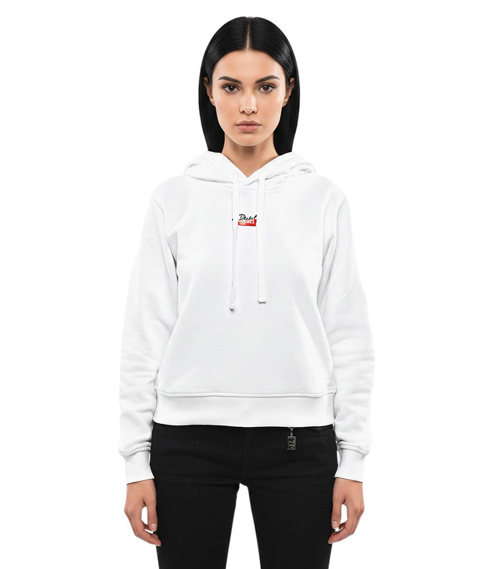 White Logo Hood Sweatshirt