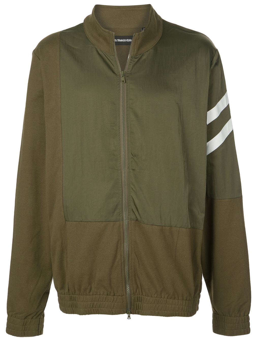 Geometric panelled bomber jacket - Green
