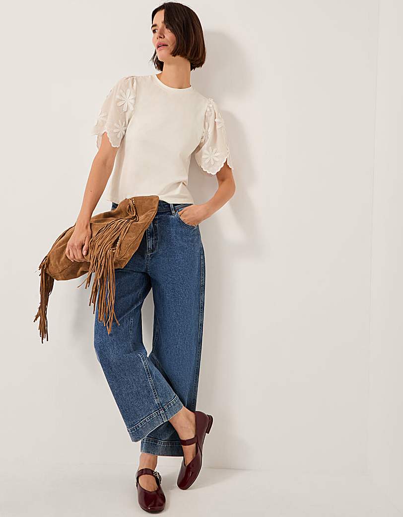 Monsoon Mel Sleeve Jersey T-Shirt