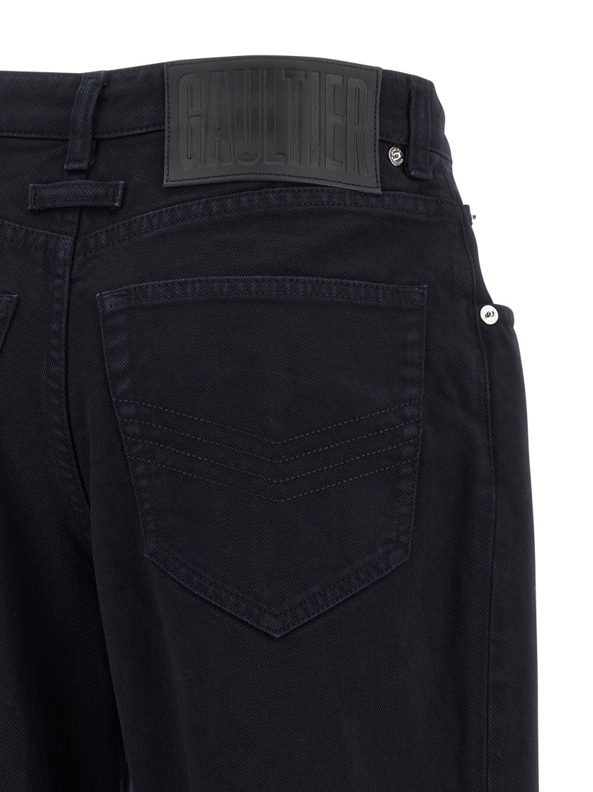 The Snap-Button Denim Jeans Blue