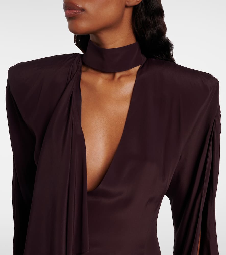 Draped asymmetric minidress