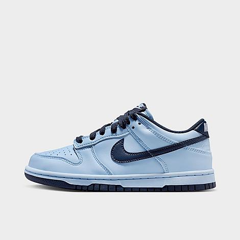 Big Kids Dunk Low Casual Shoes in Hydrogen Blue/Thunder Blue/Hydrogen Blue