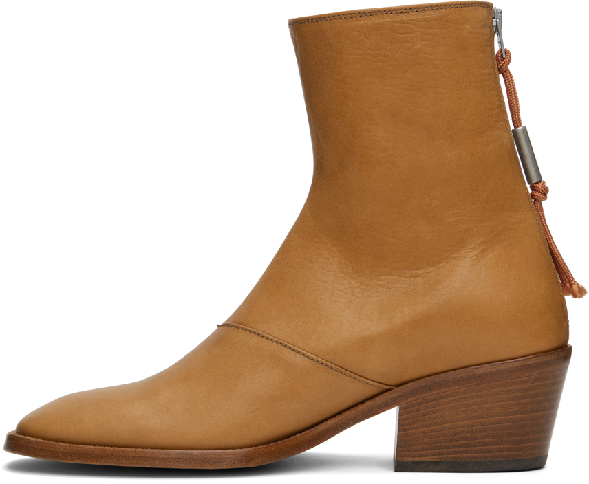 Beige Calfskin Boots