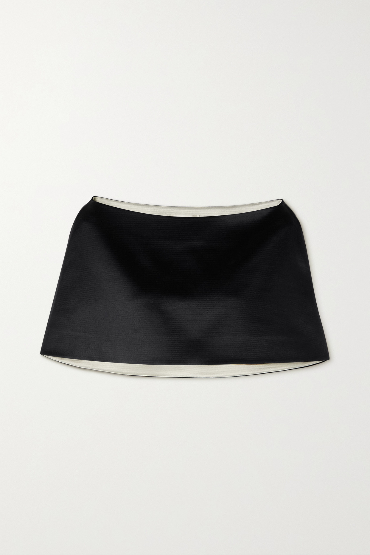 더로우 여성 Mabel 해머드 울 및 실크 혼방 새틴 케이프 - 블랙 - 라지