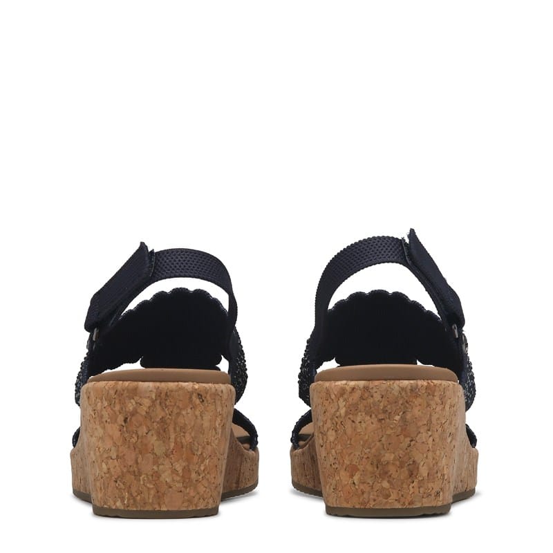 Women's Arch Fit Beverlee My Fav Embellished Wedge Sandals (Navy)