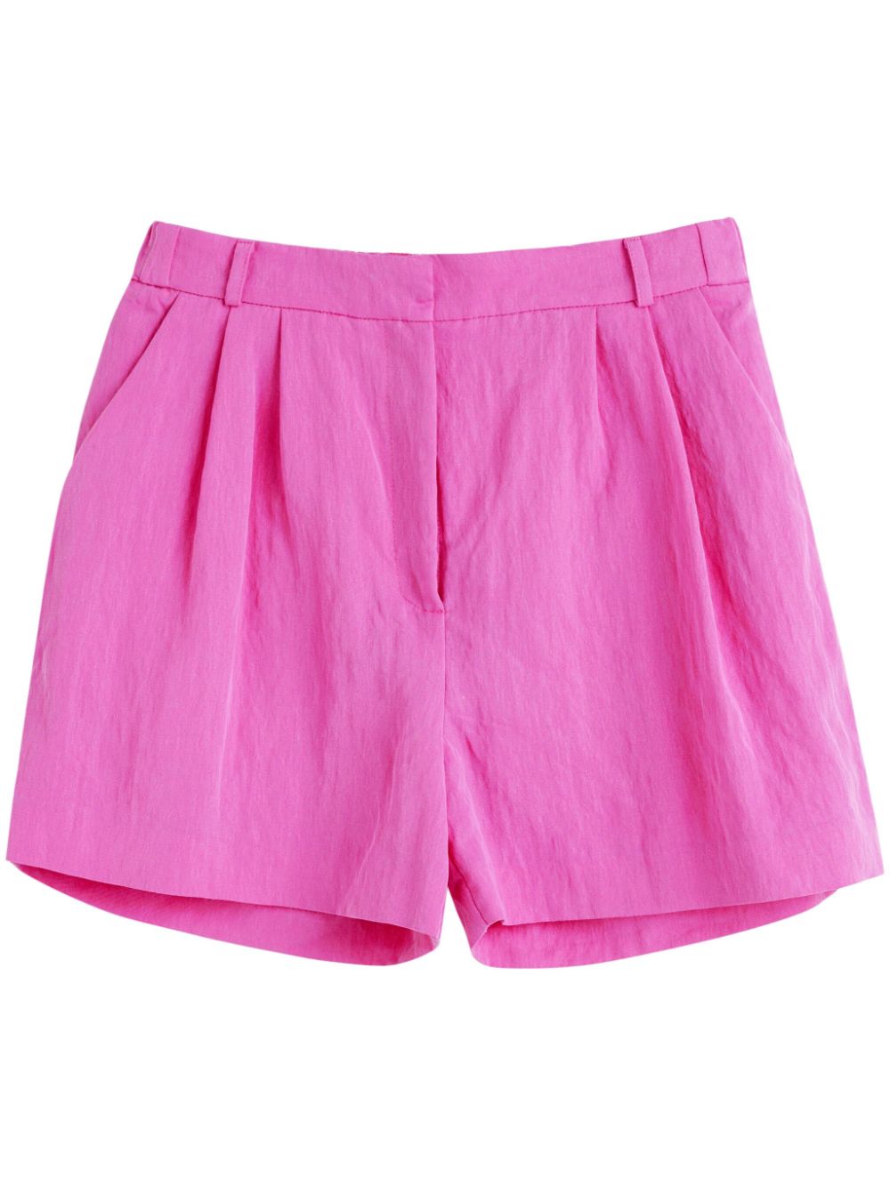 Wide-leg cotton shorts - Pink