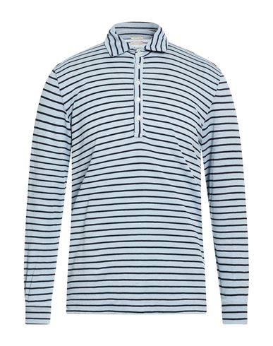 Man Polo shirt Light blue Size XXL Cotton, Linen