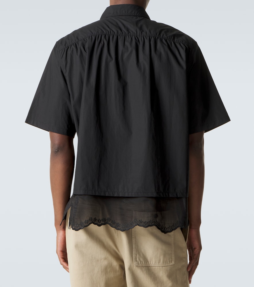 Embroidered cotton poplin shirt