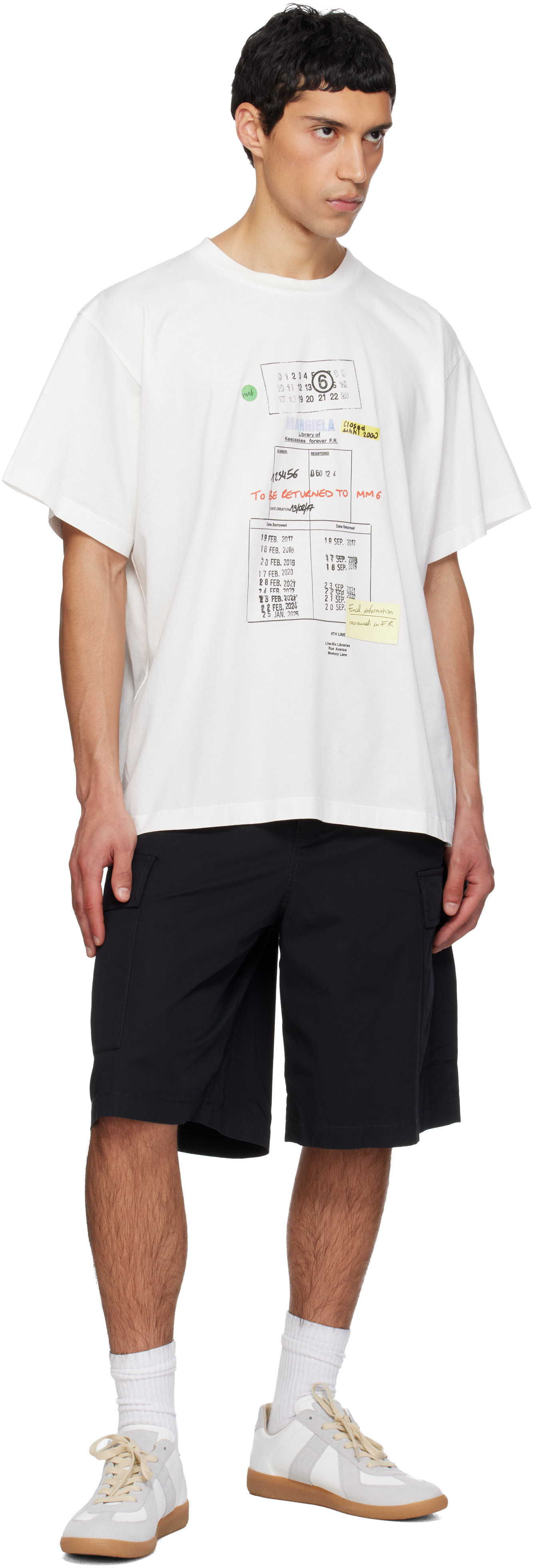 Black Raw Edge Cargo Shorts