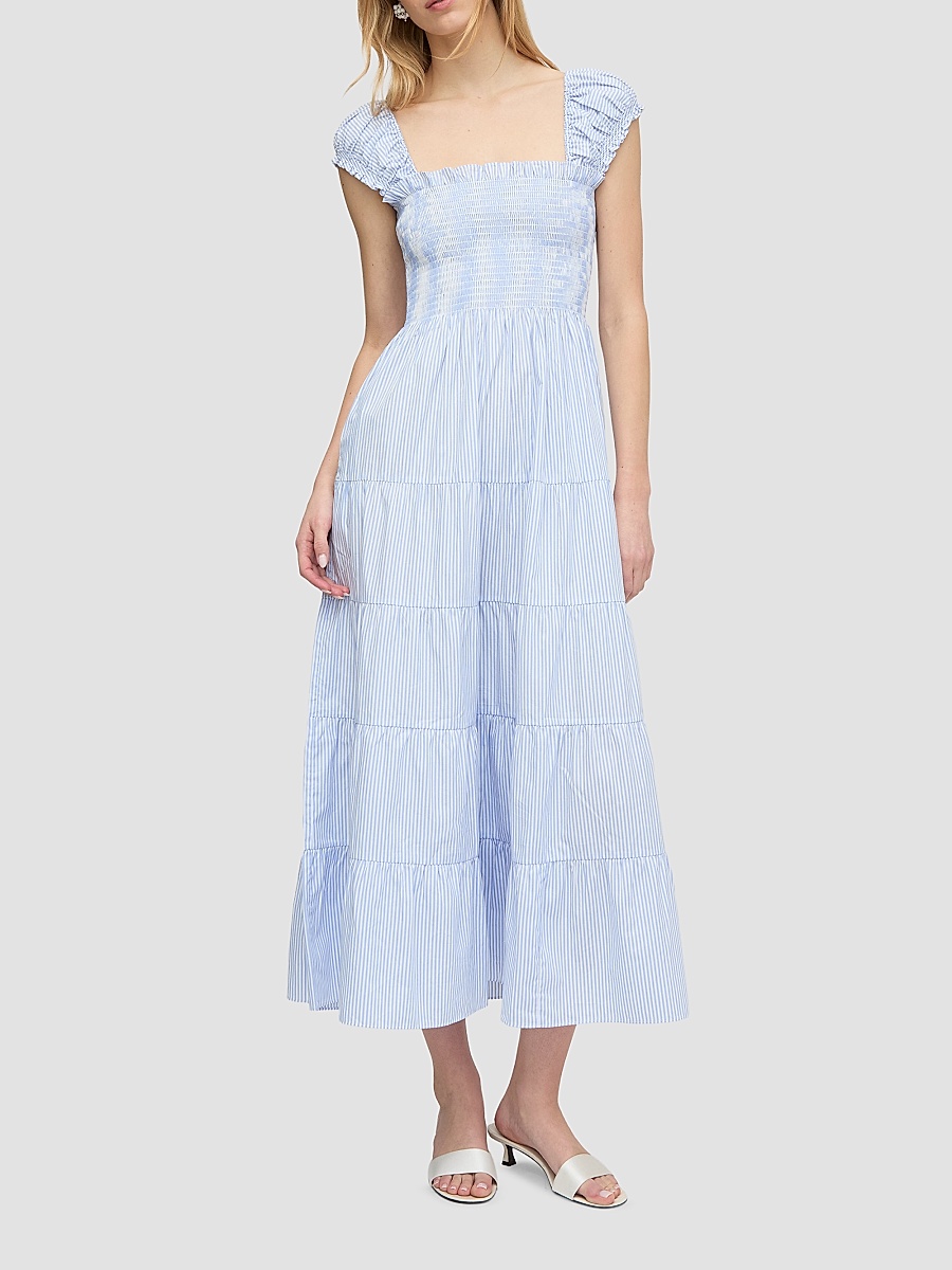 Women's The Stella Nap Dress - Blue White Stripe