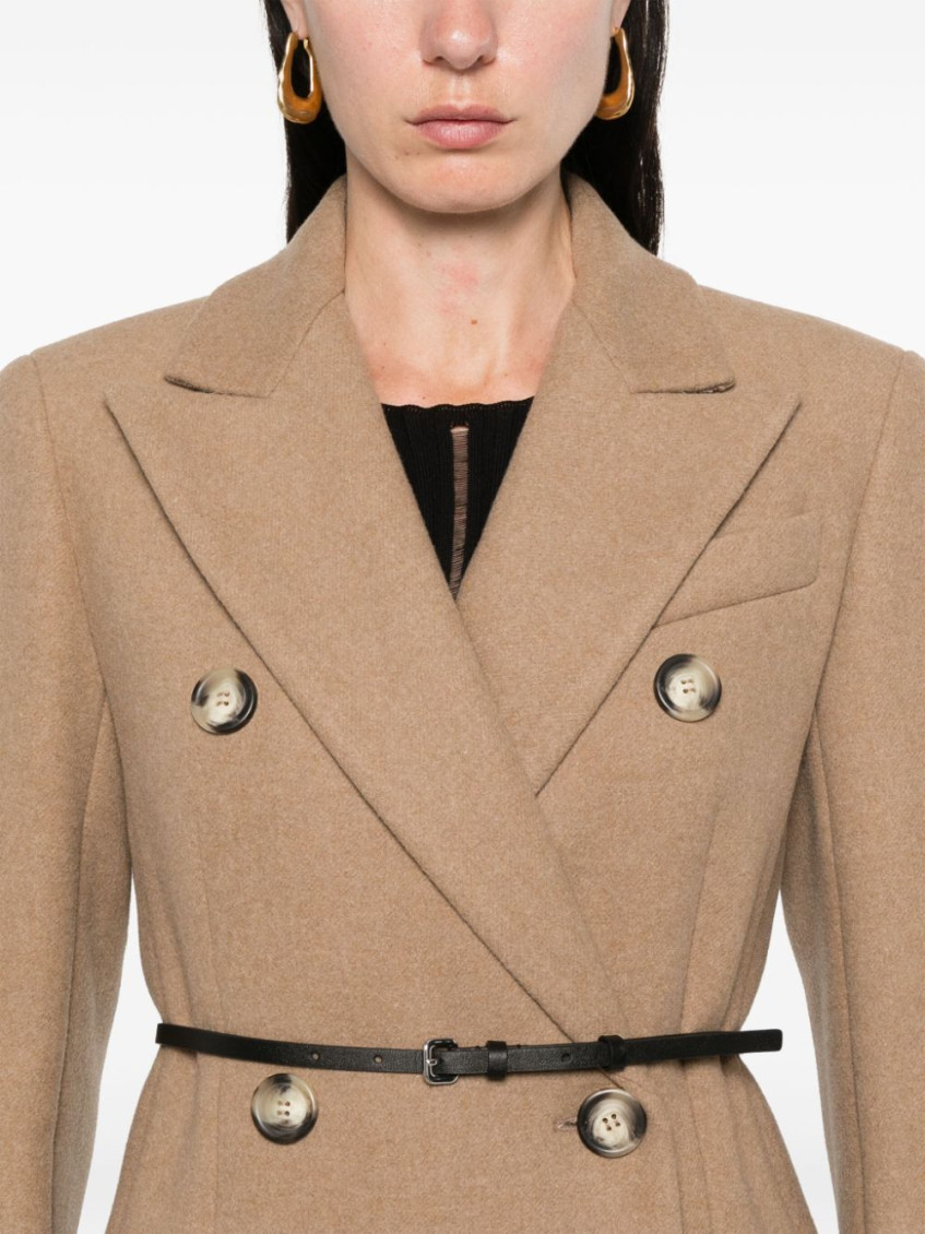 - Wool Double-breasted Coat