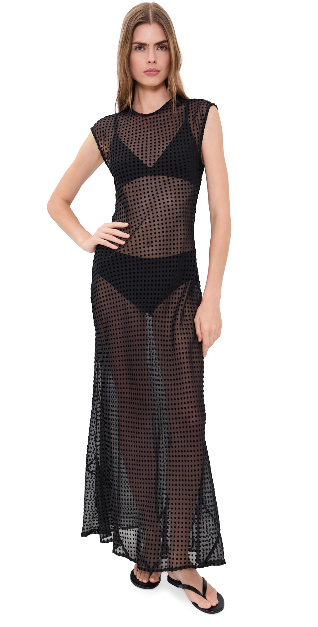 Grace Sheer Maxi Dress Black